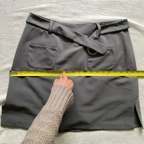 TEHAMA Gray Activewear Mini Tennis Belted Golf Skirt Skort Size 8 - Picture 10 of 12